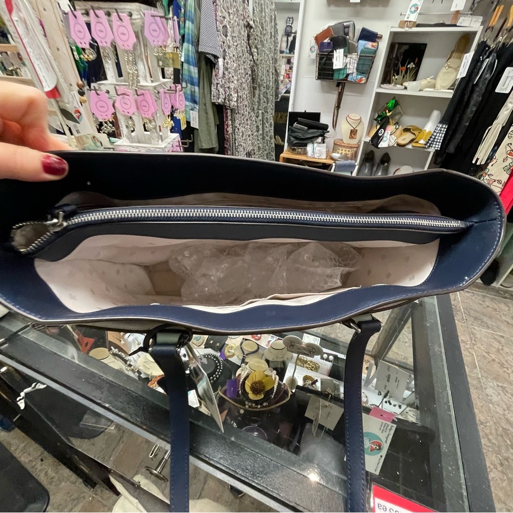 Kate Spade Pastel Green and Dark Blue Tote - Picture 5 of 8